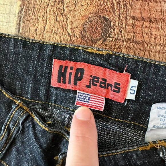 Y2K Hip Jeans USA denim boot cut with cowgirl boots hat on pocket juniors 5 - Picture 5 of 9